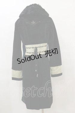 画像2: Rozen Kavalier / 異素材切替ファーカラーコート  黒×緑 H-25-08-05-012-OO-CO-KB-ZTC068