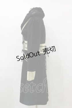 画像3: Rozen Kavalier / 異素材切替ファーカラーコート  黒×緑 H-25-08-05-012-OO-CO-KB-ZTC068