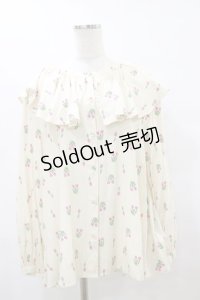 Candy Stripper / CHULIP VOLUME COLLARブラウス 2 アイボリー H-25-08-05-016-PU-BL-KB-ZH