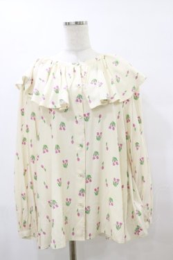 画像1: Candy Stripper / CHULIP VOLUME COLLARブラウス 2 アイボリー H-25-08-05-016-PU-BL-KB-ZH