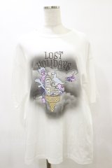 MILKBOY / LOST HOLIDAYS TEE  ホワイト H-25-08-05-018-MB-TO-KB-ZH