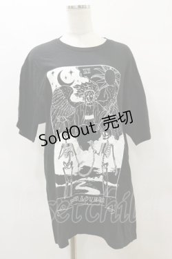 画像1: LISTEN FLAVOR / タロットBIG Tシャツ  ブラック H-25-08-05-024-PU-TO-KB-ZH