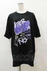 NieR Clothing / プリントCOTTON CUTSEW XL 黒 H-25-08-05-025-PU-TO-KB-ZH