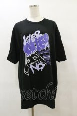 画像1: NieR CLOTHING / プリントCOTTON CUTSEW XL 黒 H-25-08-05-025-PU-TO-KB-ZT374 (1)