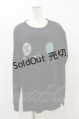 NieR Clothing / プリントLONG CUTSEW XL 黒 H-25-08-05-026-PU-TO-KB-ZH