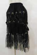 Drug Honey / 縫合風チュールスカート  黒 H-25-08-05-032-PU-SK-KB-ZH