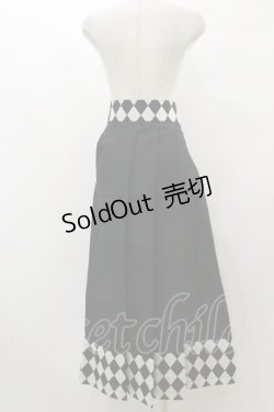 画像2: Despair / ダイヤ柄切り替え袴  黒 H-25-08-05-037-GO-SK-KB-ZH