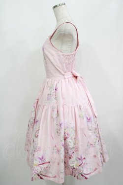 画像2: Innocent World / Japanese Butterflyティアードジャンパースカート M ピンク H-25-08-06-028-IW-OP-NS-ZH