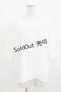 画像1: m petit by misako / NINA'Sコラボブラウス L オフ H-25-08-06-029-LO-BL-NS-ZH