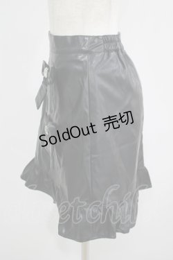 画像2: Ank Rouge / リボン合皮スカート M ブラック H-25-08-06-031-CA-SK-NS-ZH