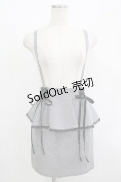 画像1: MA*RS / スピンドルペプラムスカート Free ブラックチェック H-25-08-06-033-EL-SK-NS-ZH
