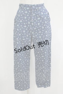 画像1: Fi.n.t / 小花柄ストレートパンツ Free BLUE H-25-08-06-036-CA-PA-NS-ZH