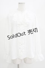 axes femme / ピンタック使フリルブラウス Free オフ H-25-08-06-045-AX-BL-NS-ZH