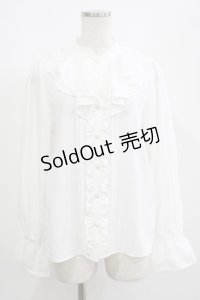 axes femme / ピンタック使フリルブラウス Free オフ H-25-08-06-045-AX-BL-NS-ZH