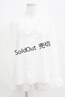 画像1: axes femme / ピンタック使フリルブラウス Free オフ H-25-08-06-045-AX-BL-NS-ZH