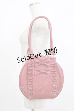 画像1: axes femme kawaii / ツインリボンラウンドバッグ  レッド H-25-08-06-054-AX-BG-NS-ZH