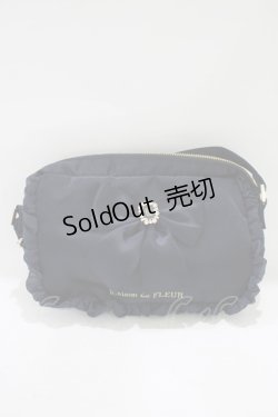 画像2: Maison de FLEUR / ビジューリボンフリルミニショルダーバッグ  ネイビー H-25-08-06-058-LO-BG-NS-ZH