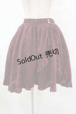 画像1: axes femme / 総柄スリットスカート/美女と野獣 M ボルドー H-25-08-06-1035-AX-SK-NS-ZH