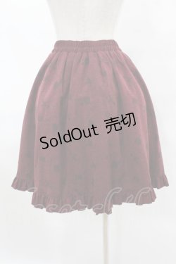 画像2: axes femme / 総柄スリットスカート/美女と野獣 M ボルドー H-25-08-06-1035-AX-SK-NS-ZH
