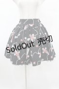 Ank Rouge / ローズ×クロス柄スカート M ブラック H-25-08-06-1036-CA-SK-NS-ZH