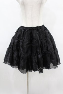 画像1: axes femme kawaii / ボリュームオーガンジーパニエ Free ブラック H-25-08-06-1038-AX-SK-NS-ZH