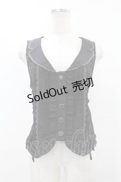 画像1: axes femme / レースアップベスト M ブラック H-25-08-06-1041-AX-TO-NS-ZH