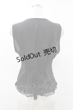 画像2: axes femme / レースアップベスト M ブラック H-25-08-06-1041-AX-TO-NS-ZH