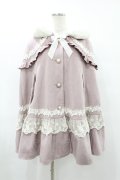 axes femme kawaii / ローズフリルケープコート M ピンク H-25-08-06-1047-AX-CO-NS-ZT0807J