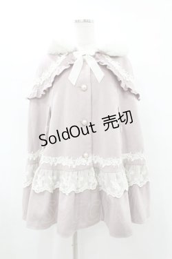 画像1: axes femme kawaii / ローズフリルケープコート M ピンク H-25-08-06-1047-AX-CO-NS-ZT-C068