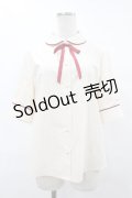 Fi.n.t / タイ付き5分袖ドットブラウス Free IVORY×RED H-25-08-06-1053-CA-BL-NS-ZH