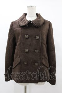 axes femme / バックフリルラメコート M ブラウン H-25-08-06-1057-AX-CO-NS-ZT-C068