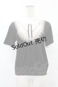 axes femme / ヨーク切替トップス M ブラック H-25-08-06-1058-AX-TO-NS-ZH