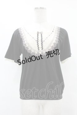 画像1: axes femme / ヨーク切替トップス M ブラック H-25-08-06-1058-AX-TO-NS-ZH