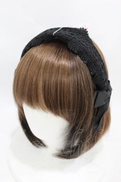 画像1: m petit by misako / TT*AMレースカチューシャ  ブラック H-25-08-06-1006-LO-AC-NS-ZH