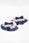 axes femme kawaii / オーガンジ‐フリルお袖留め  ネイビー H-25-08-06-1008-AX-ZA-NS-ZH