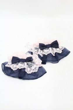 画像1: axes femme kawaii / オーガンジ‐フリルお袖留め  ネイビー H-25-08-06-1008-AX-ZA-NS-ZH