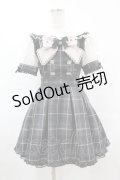 LIZ LISA / チェックエプロンワンピース Free ブラック H-25-08-06-1018-LO-OP-NS-ZH