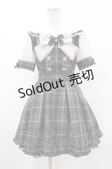 LIZ LISA / チェックエプロンワンピース Free ブラック H-25-08-06-1018-LO-OP-NS-ZH