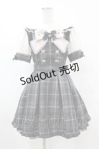 LIZ LISA / チェックエプロンワンピース Free ブラック H-25-08-06-1018-LO-OP-NS-ZH
