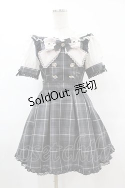 画像1: LIZ LISA / チェックエプロンワンピース Free ブラック H-25-08-06-1018-LO-OP-NS-ZH