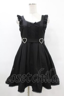 画像1: DearMyLove / ダブルハートジャンスカワンピース M ブラック H-25-08-06-1030-EL-OP-NS-ZH