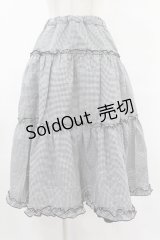m petit by misako / NINA'S RVパニエスカート L ブラック/ブラックギンガム リバーシブル H-25-08-06-1032-LO-SK-NS-ZH