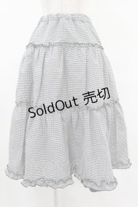 m petit by misako / NINA'S RVパニエスカート L ブラック/ブラックギンガム リバーシブル H-25-08-06-1032-LO-SK-NS-ZH