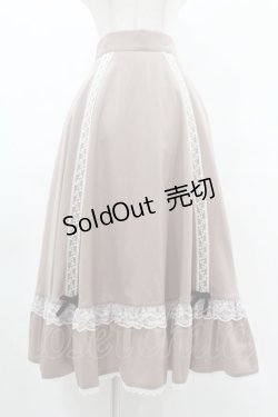 画像1: Honey Cinnamon / 配色はしごレーススカート Free ベージュ H-25-08-06-1033-LO-SK-NS-ZH