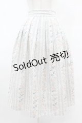 an another angelus / ストライプアンティークローズ柄スカート Free IVORY×PK H-25-08-06-1034-CA-SK-NS-ZH