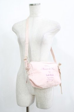 画像1: Maison de FLEUR / 帆布リボンミニショルダー  ピンク H-25-08-06-059-LO-BG-NS-ZH