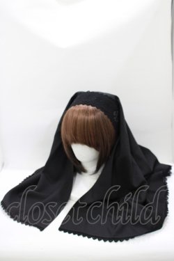 画像1: ALICE and the PIRATES / Double faced Saint sisterヴェール  ブラック H-25-08-06-063-PA-AC-NS-ZH