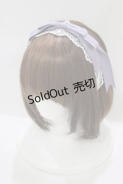 画像1: axes femme kawaii / レースリボンカチューシャ  ラベンダー H-25-08-06-065-AX-AC-NS-ZH