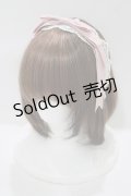 axes femme kawaii / レースリボンカチューシャ  ピンク H-25-08-06-066-AX-AC-NS-ZH