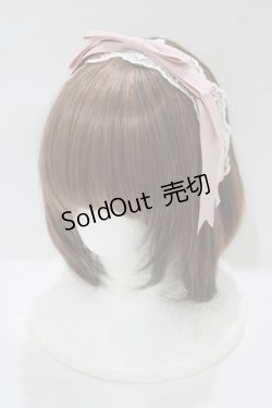 画像1: axes femme kawaii / レースリボンカチューシャ  ピンク H-25-08-06-066-AX-AC-NS-ZH